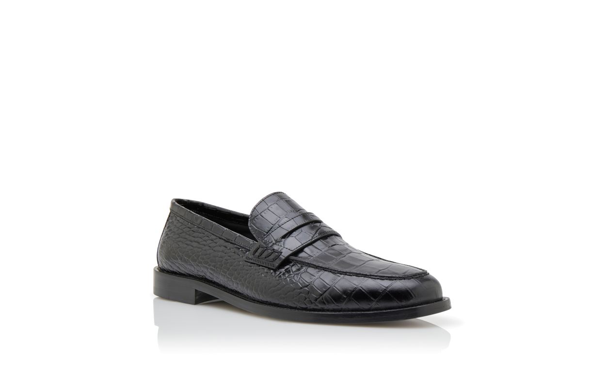 Mocassins de Couro de Novilho Preto