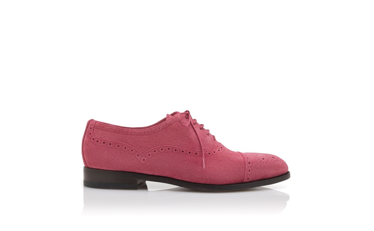 Tênis Oxfords de Seda Rosa Escuro