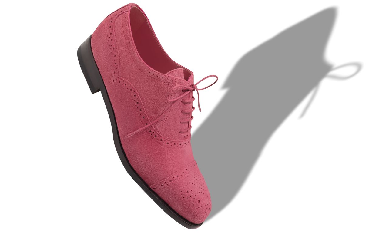 Tênis Oxfords de Seda Rosa Escuro