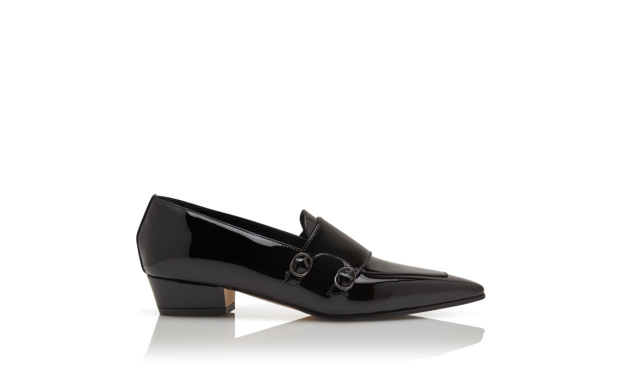 Mocassins de Couro Vernizado Preto