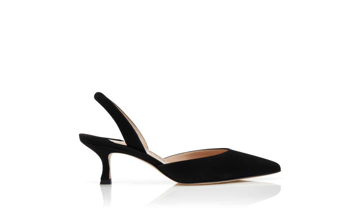 Sapatilhas Slingback de Camurça Preta