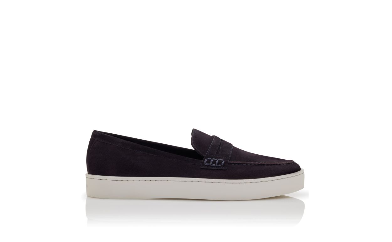 Mocassim Slip-On de Camurça Azul-Marinho