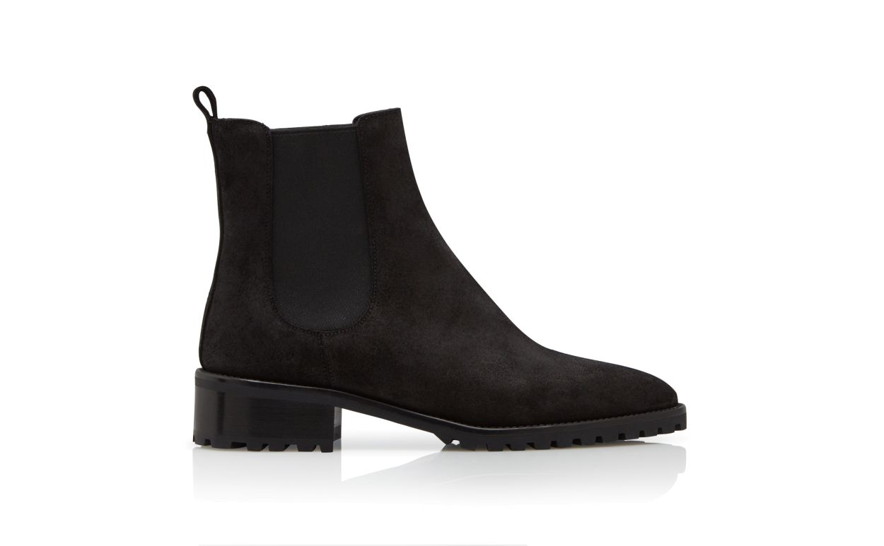 Botas Chelsea de Camurça Preta