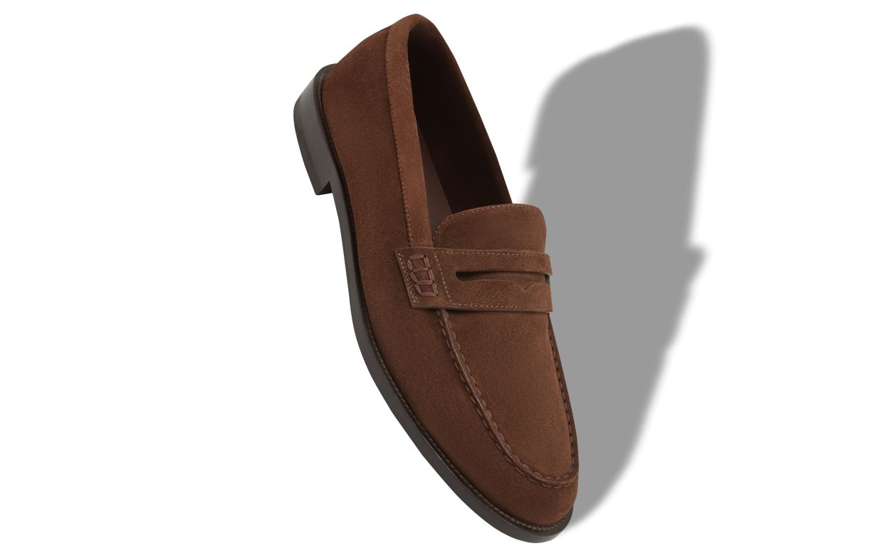 Mocassins de Camurça Marrom Escuro
