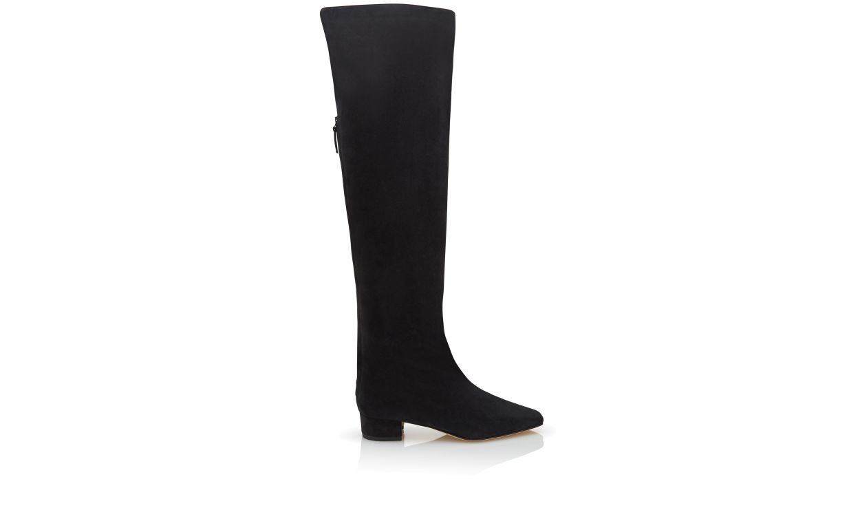 Botas Pretas de Camurça até o Joelho