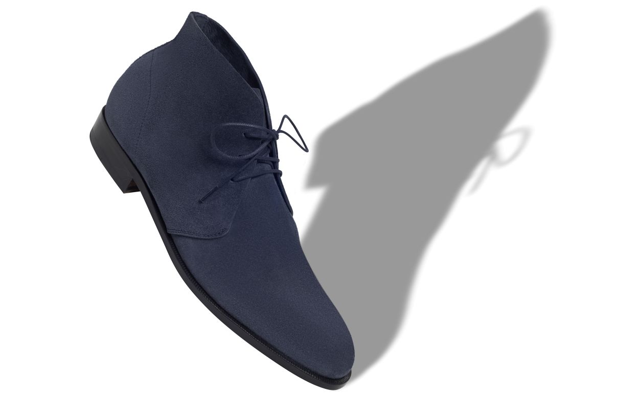 Botas Desert de Camurça Azul-Marinho