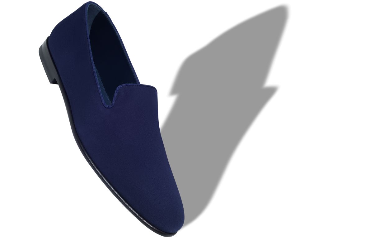Mocassins de Camurça Azul-Marinho