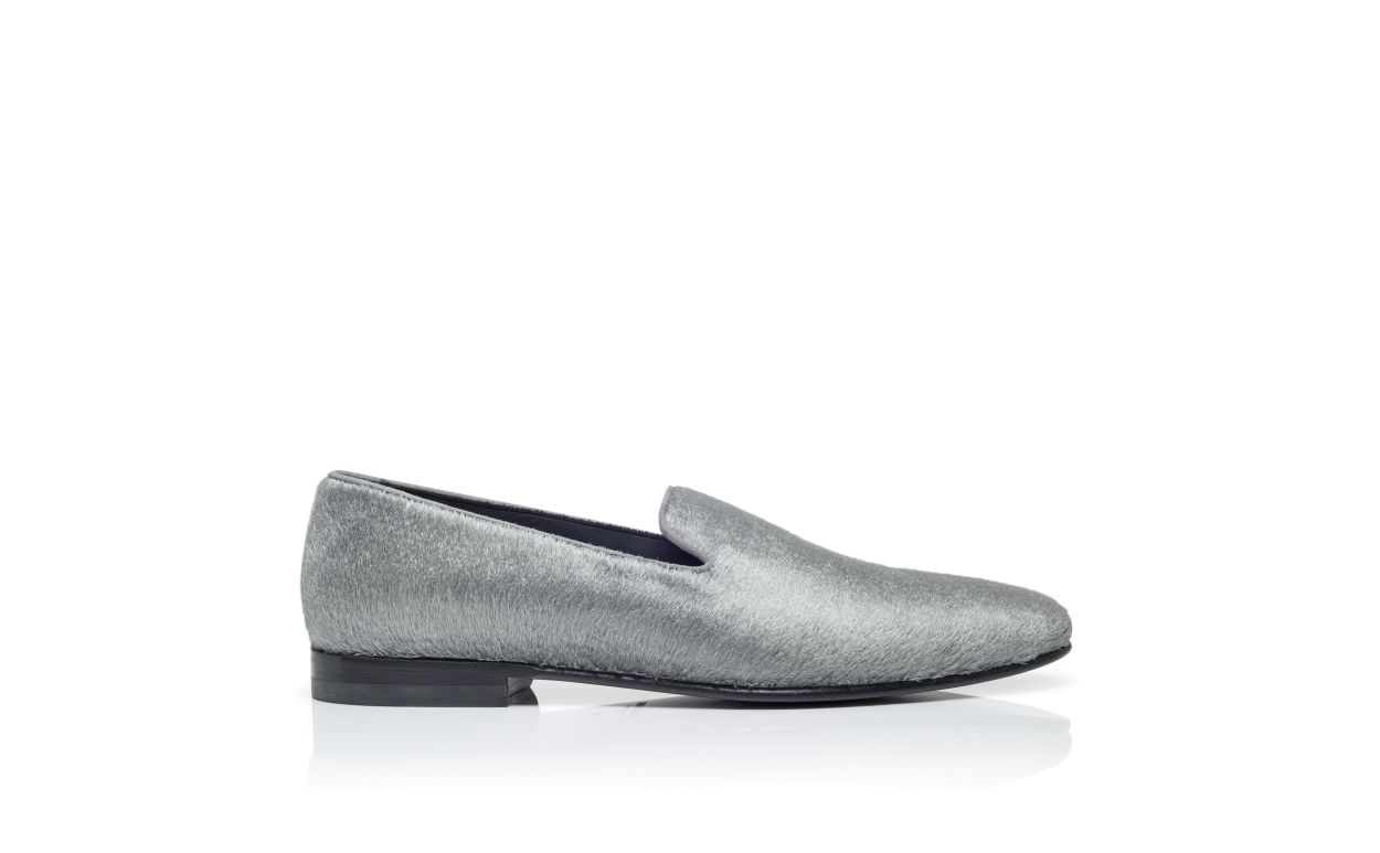 Mocassins de Couro de Vitela Prateado