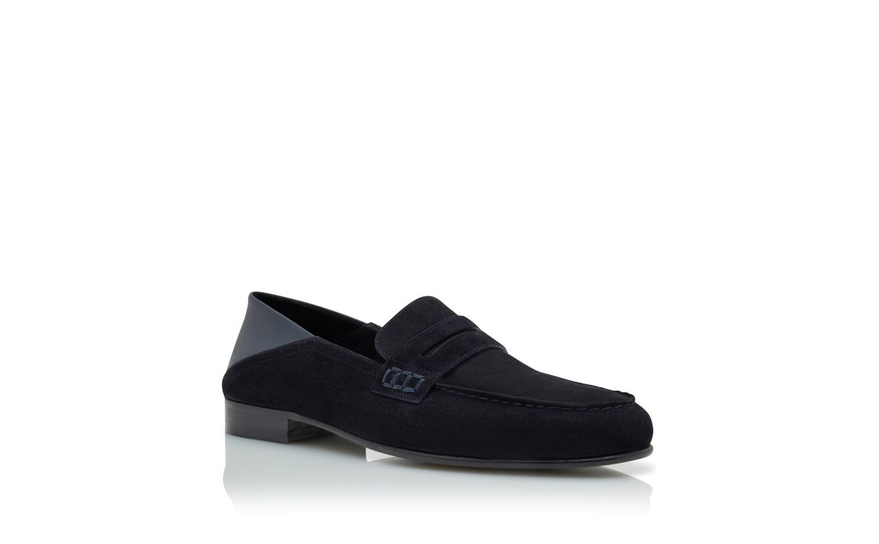 Mocassins de Camurça Azul-Marinho