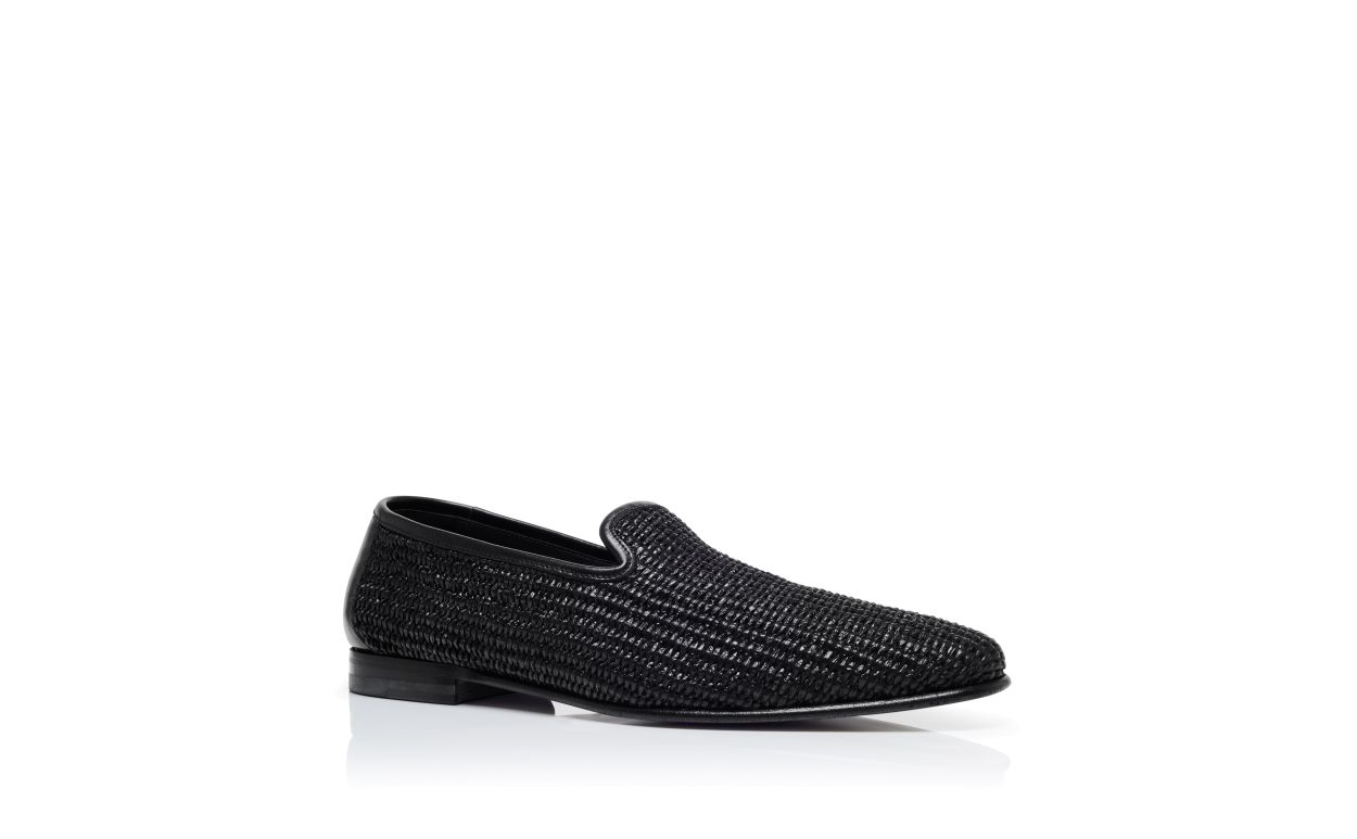 Mocassins de Rattan Preto