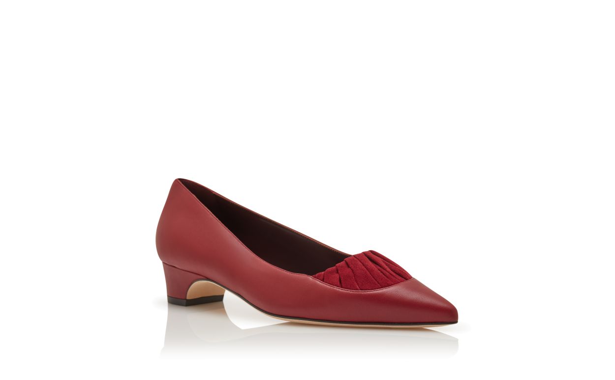 Sapatilhas de Couro Nappa Vermelho