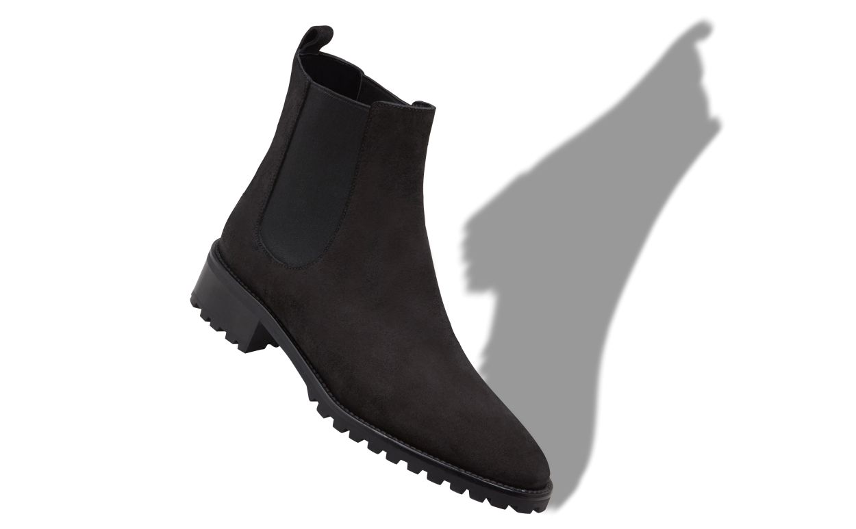 Botas Chelsea de Camurça Preta