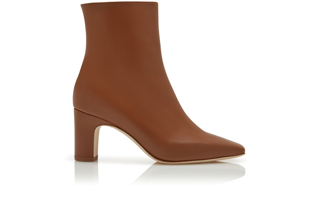 Botas de Couro de Novilho Marrom Claro