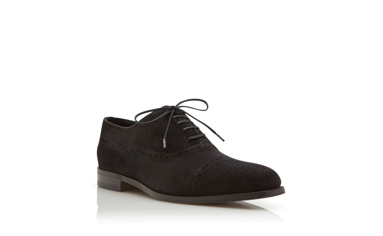 Oxfords Pretos de Camurça com Punho