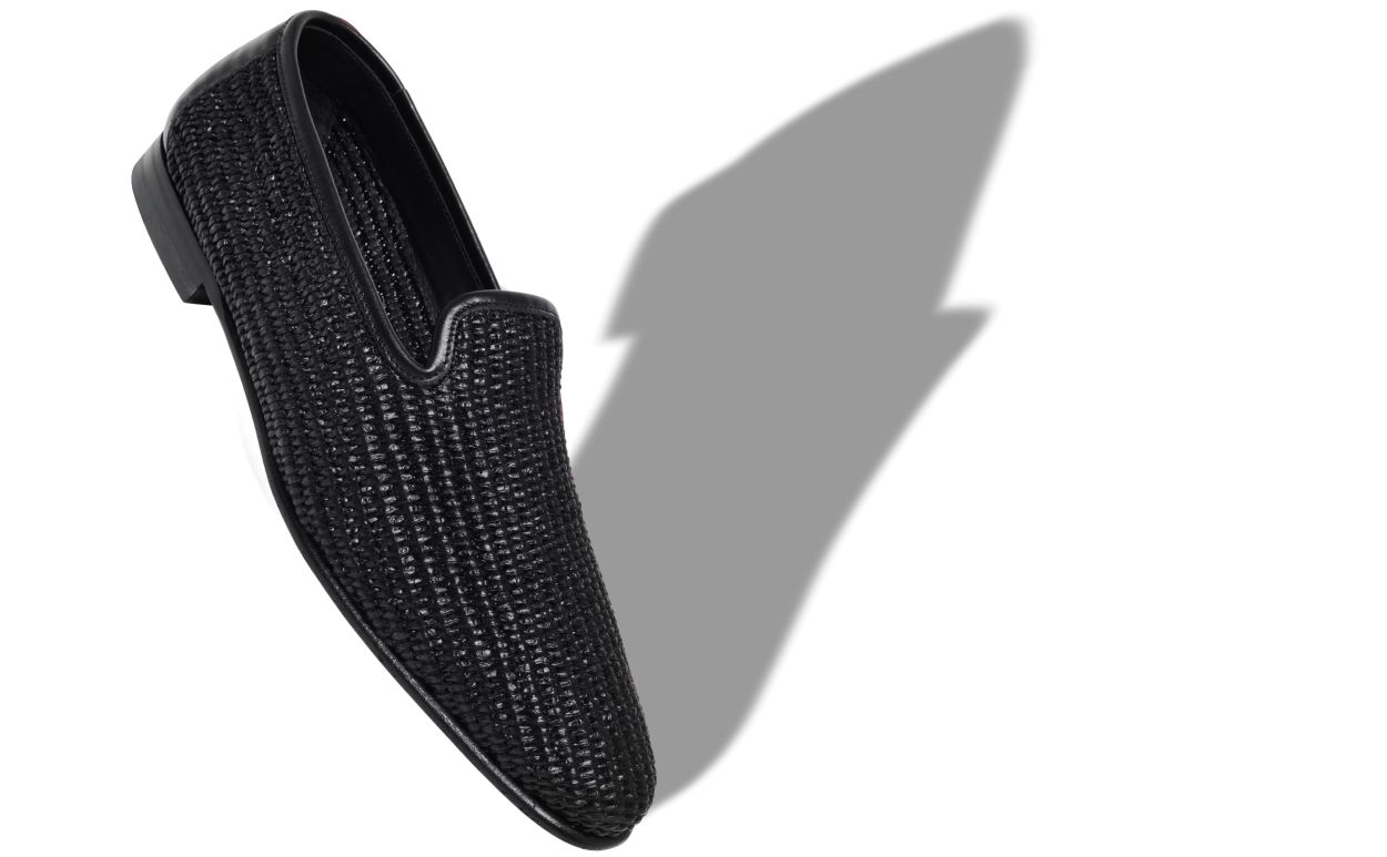 Mocassins de Rattan Preto