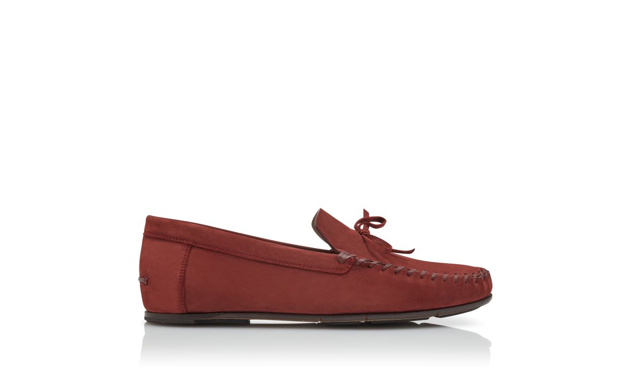 Sapatos de Condução em Couro Nubuck Marrom