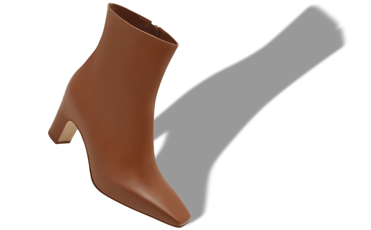 Botas de Couro de Novilho Marrom Claro