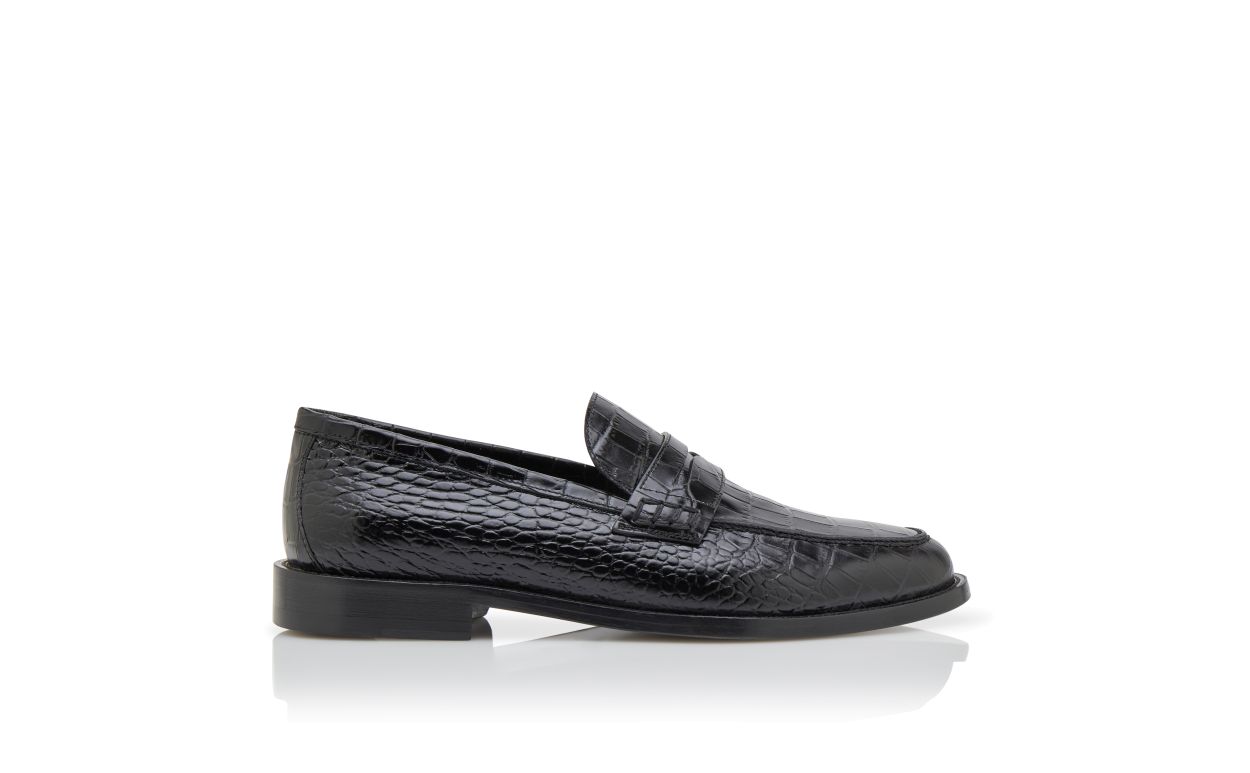 Mocassins de Couro de Novilho Preto