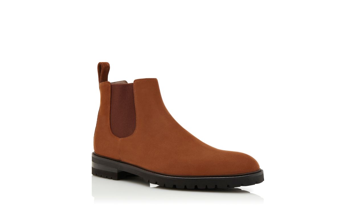 Botas Chelsea de Camurça de Novilho Marrom