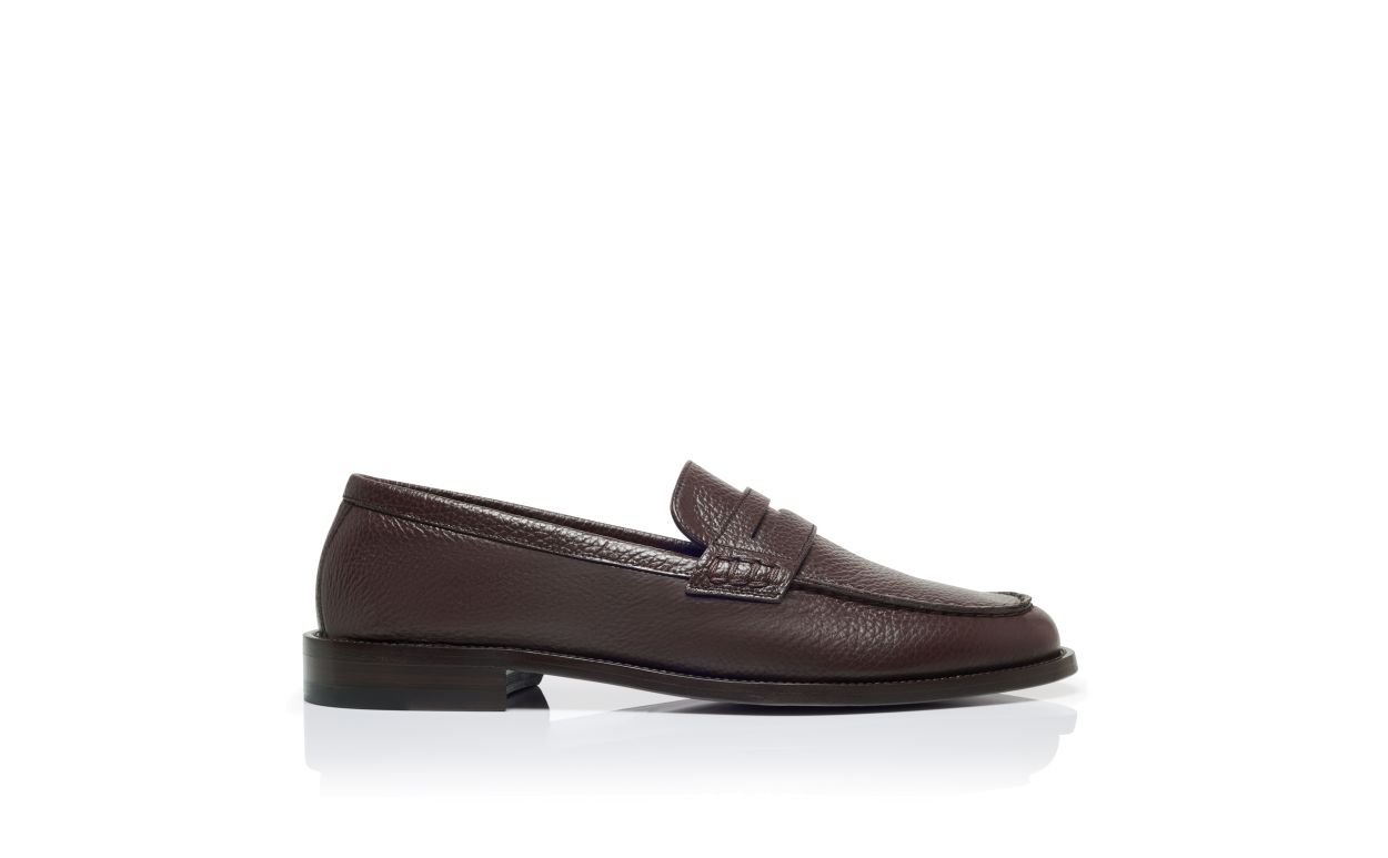 Mocassins de Couro de Bezerro Marrom Escuro