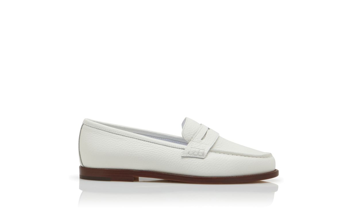 Mocassins de Couro de Novilho Branco