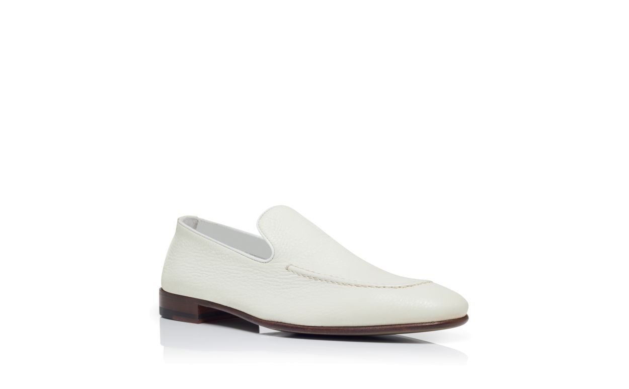 Mocassins de Couro de Novilho Branco