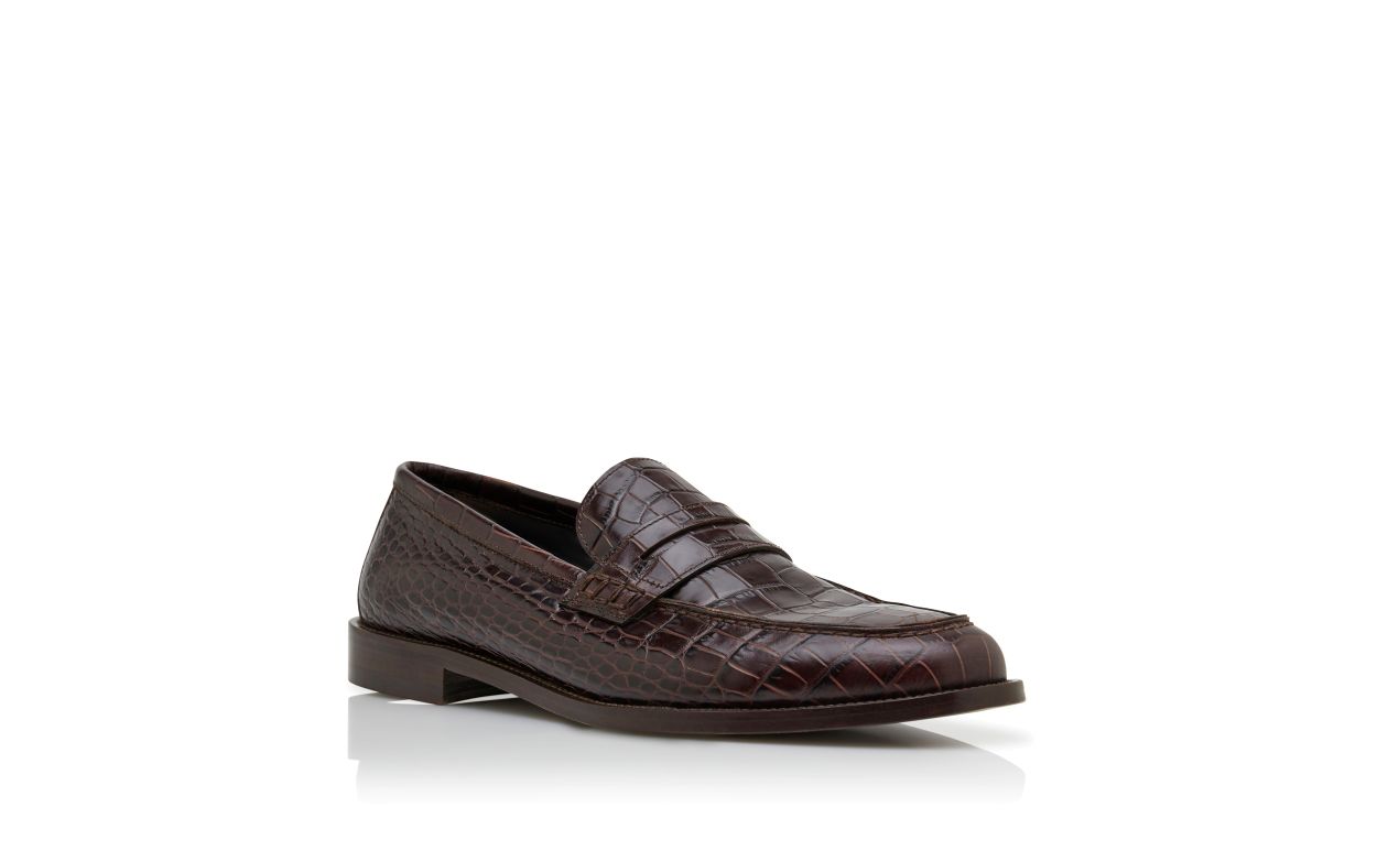 Mocassins de Couro de Novilho Marrom Escuro