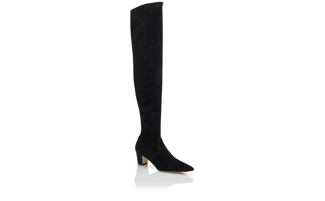Botas Altas de Seda Pretas