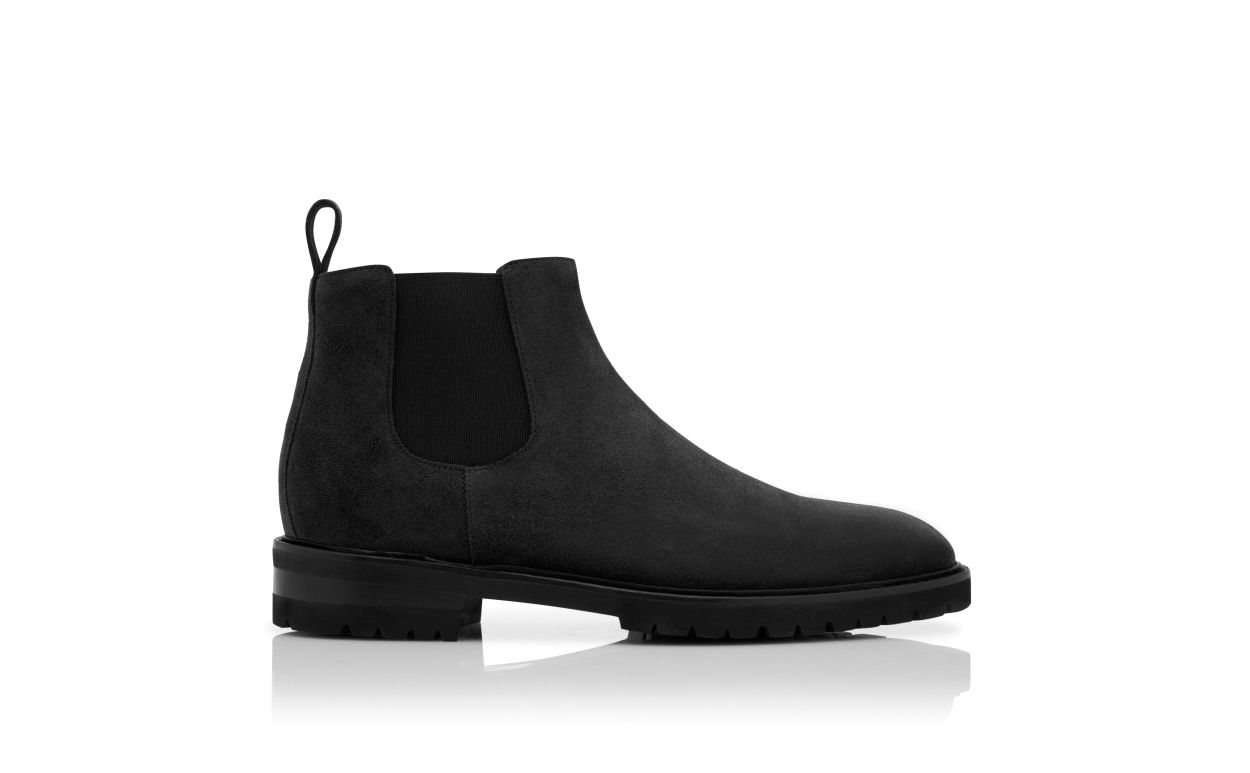 Botas Chelsea de Camurça de Novilho Preto