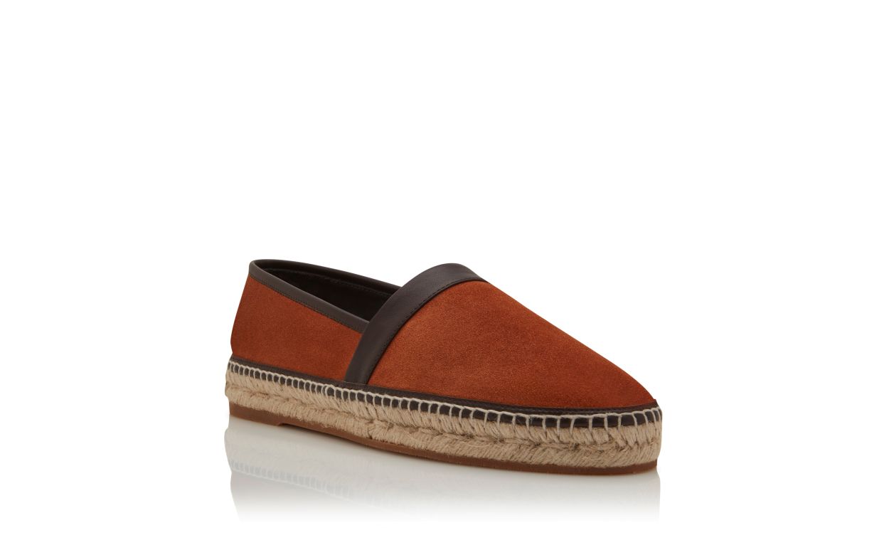 Espadrilhas de Couro de Novilho Laranja