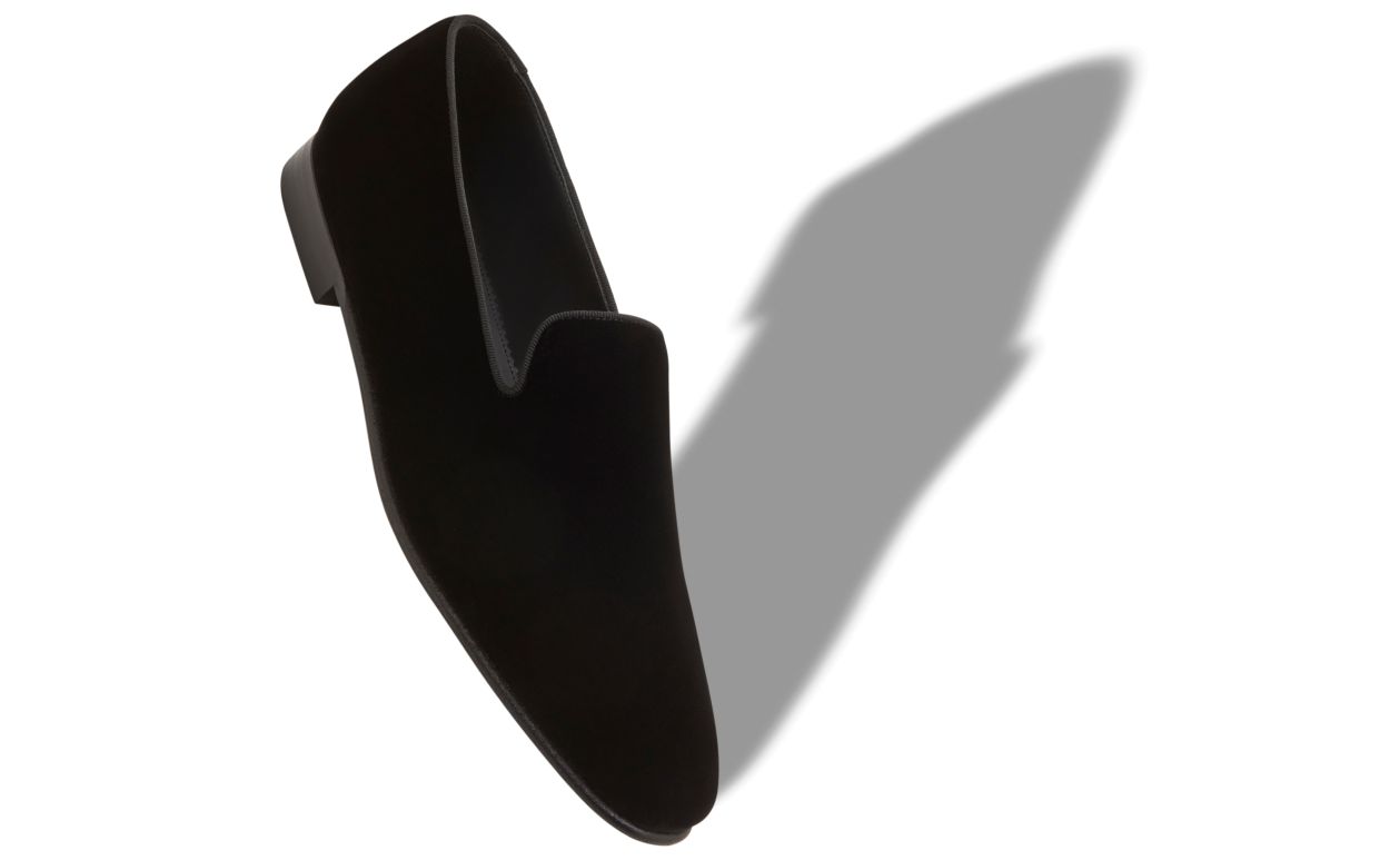 Mocassins Pretos de Veludo
