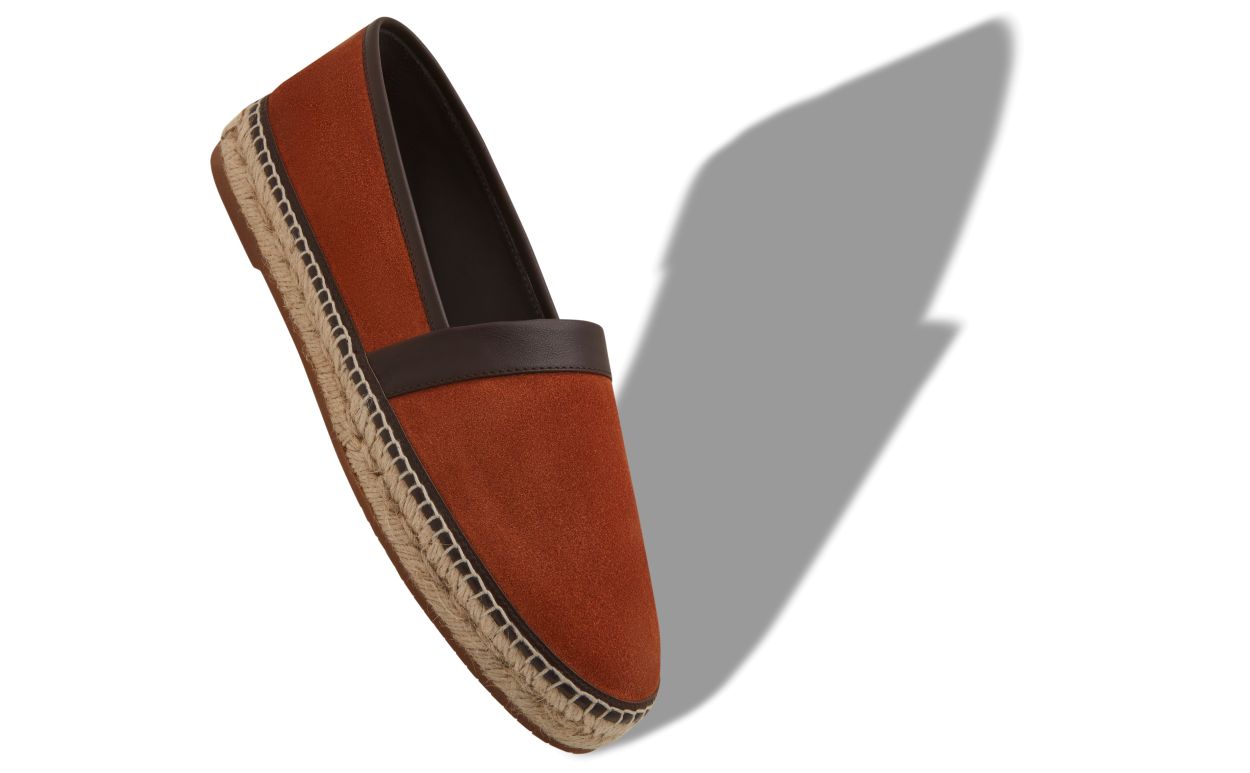 Espadrilhas de Couro de Novilho Laranja
