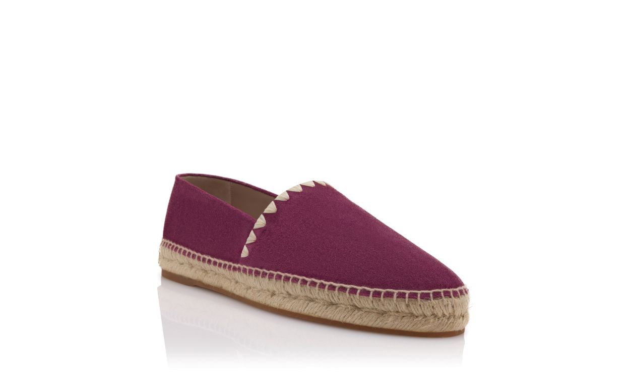 Espadrilhas de Camurça de Novilho Vermelho Escuro