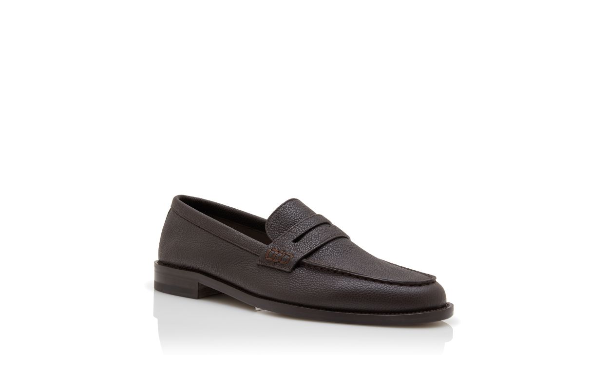 Mocassins de Couro de Novilho Marrom Escuro