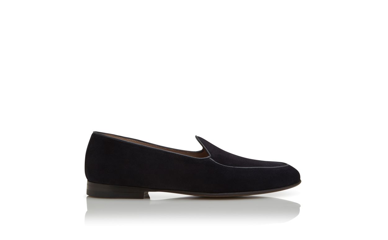 Mocassins de Camurça Azul-Marinho