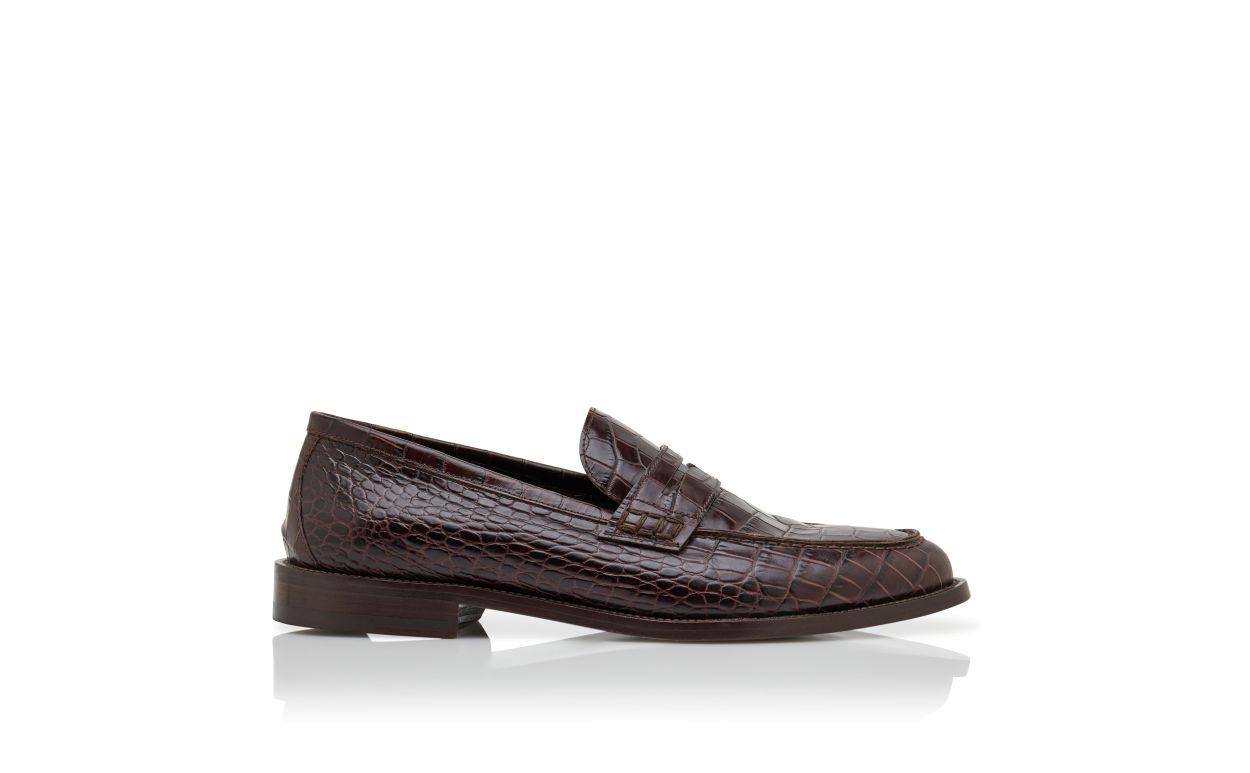 Mocassins de Couro de Novilho Marrom Escuro