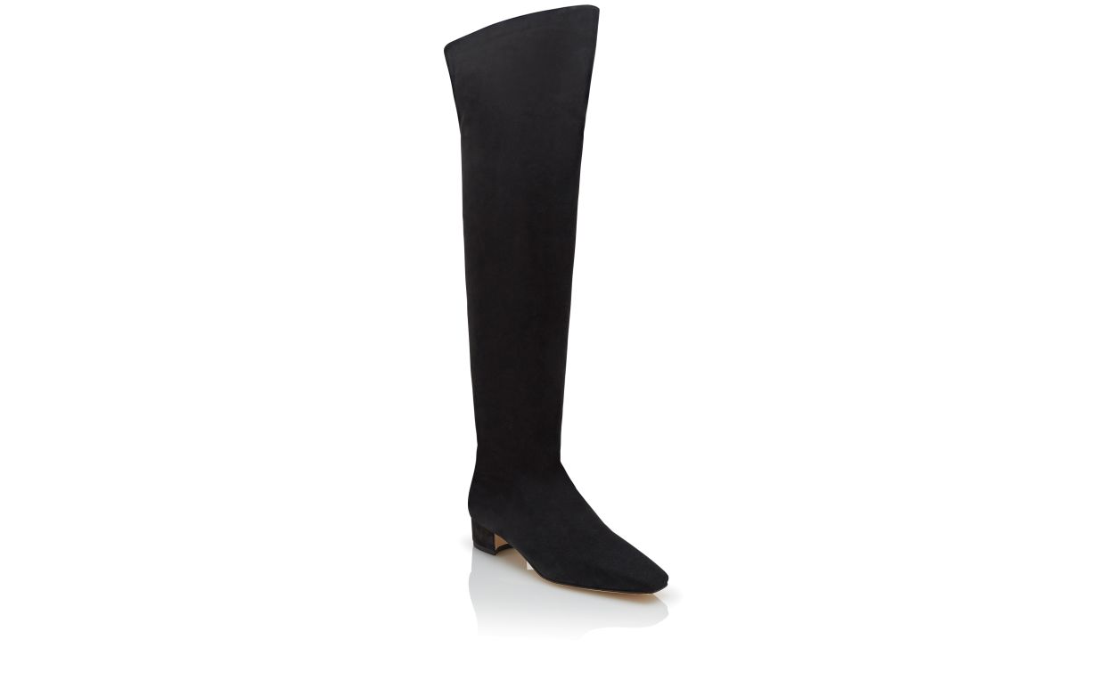Botas Pretas de Camurça até o Joelho