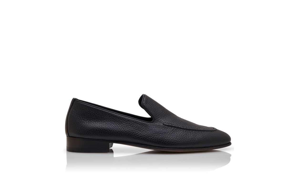 Mocassins de Couro de Bezerro Preto