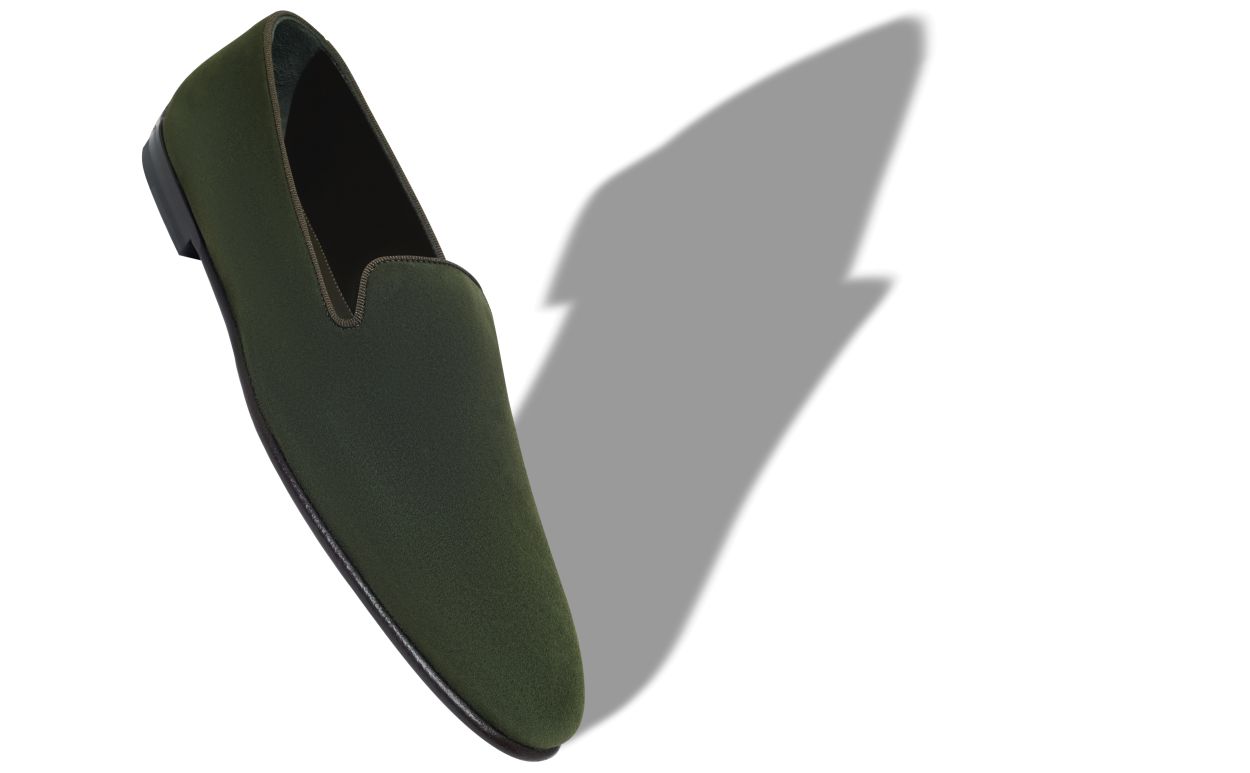 Mocassins de Seda Verde
