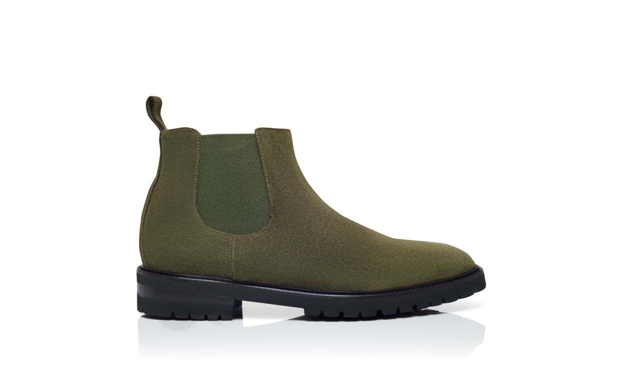Botas de Cano Médio em Camurça Bege