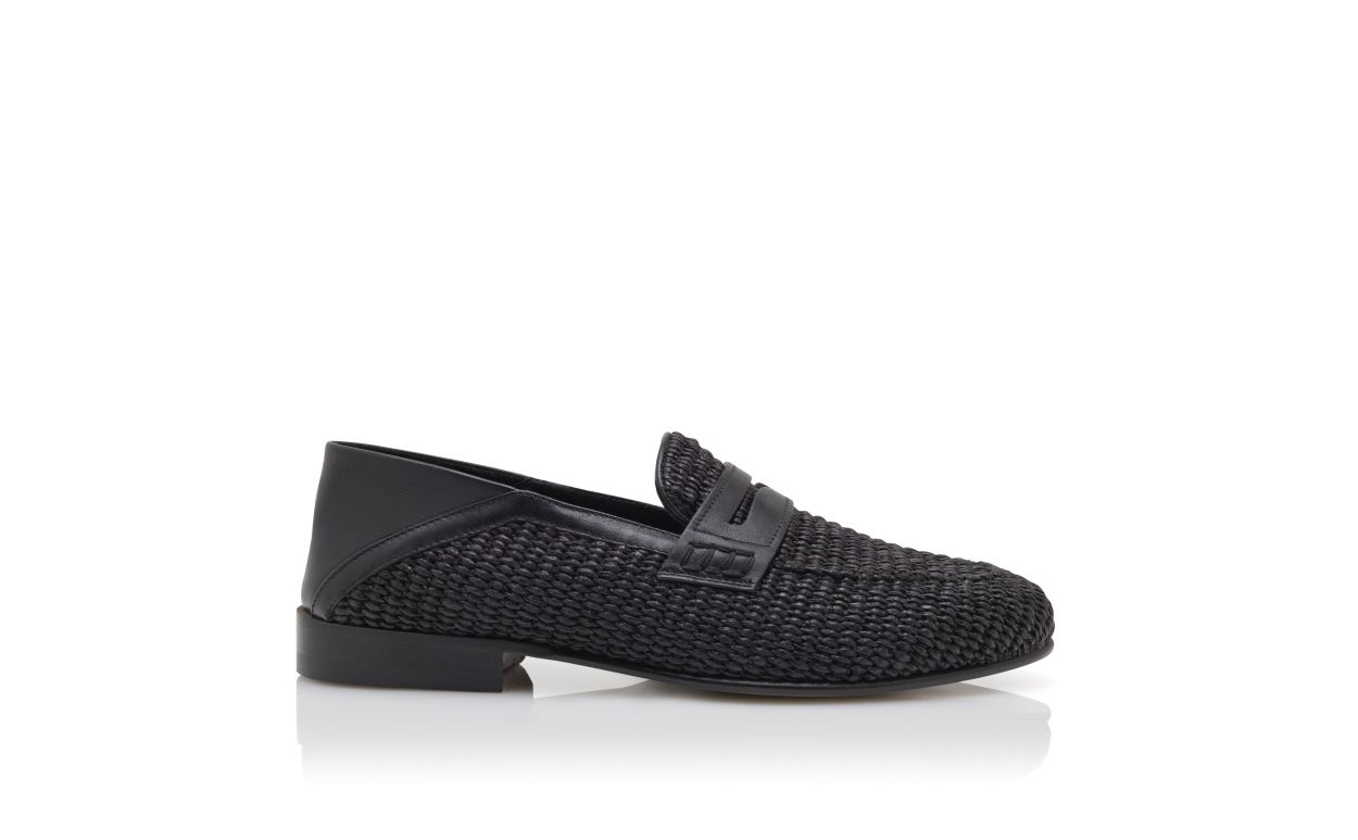 Mocassins de Raffia Preto