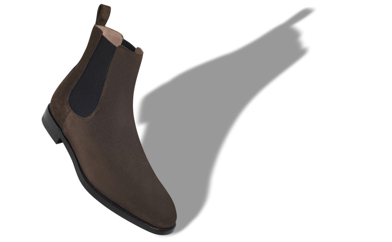 Botas de Cano Médio em Camurça Marrom