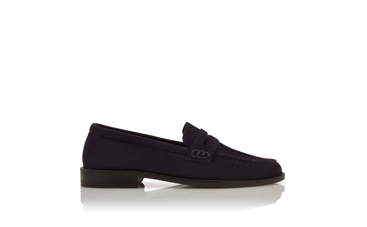 Mocassins de Camurça Azul-Marinho