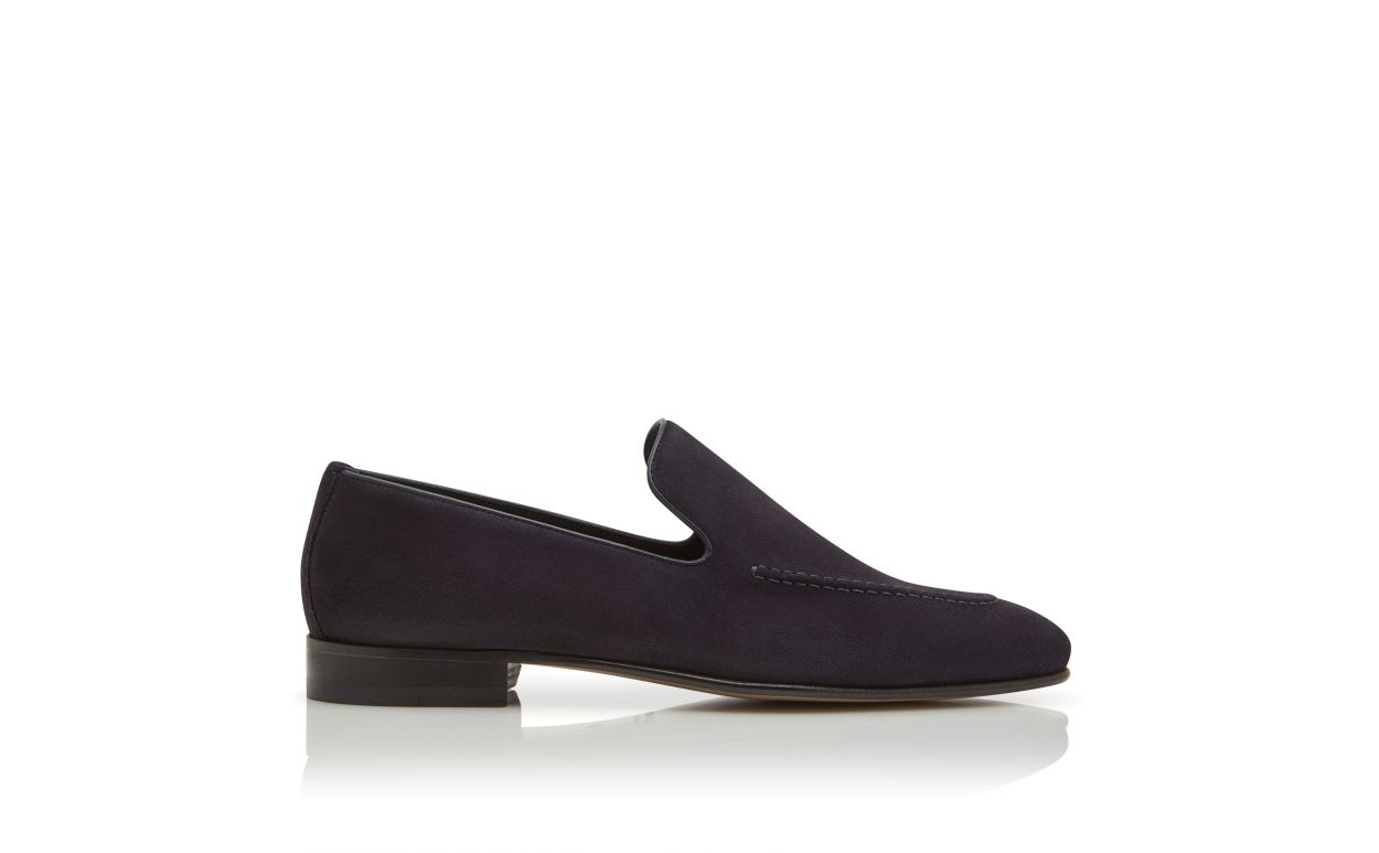 Mocassins de Camurça Azul-Marinho