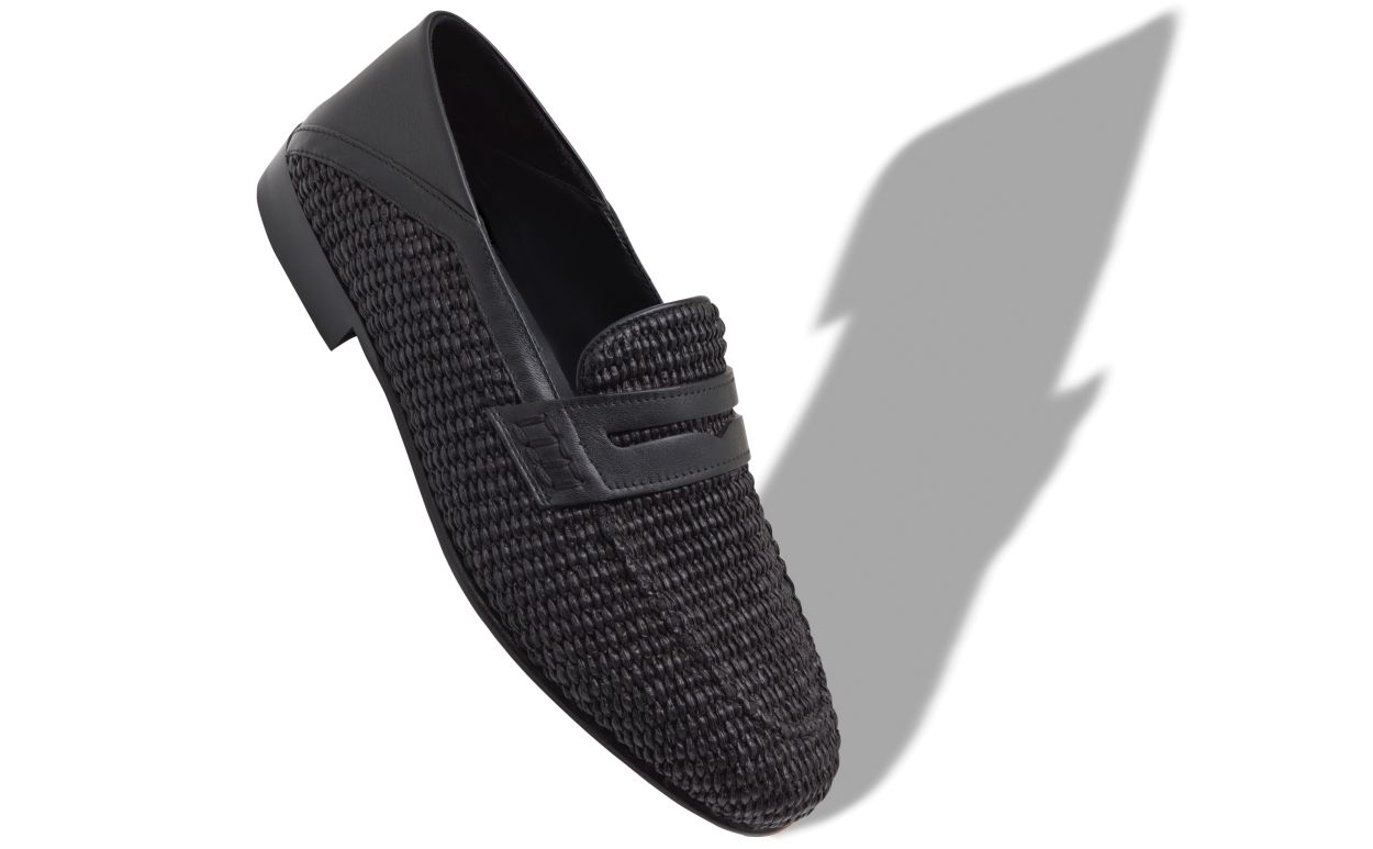 Mocassins de Raffia Preto