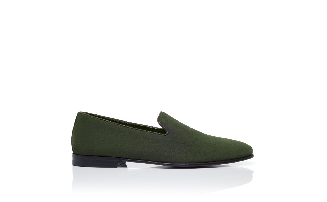 Mocassins de Seda Verde