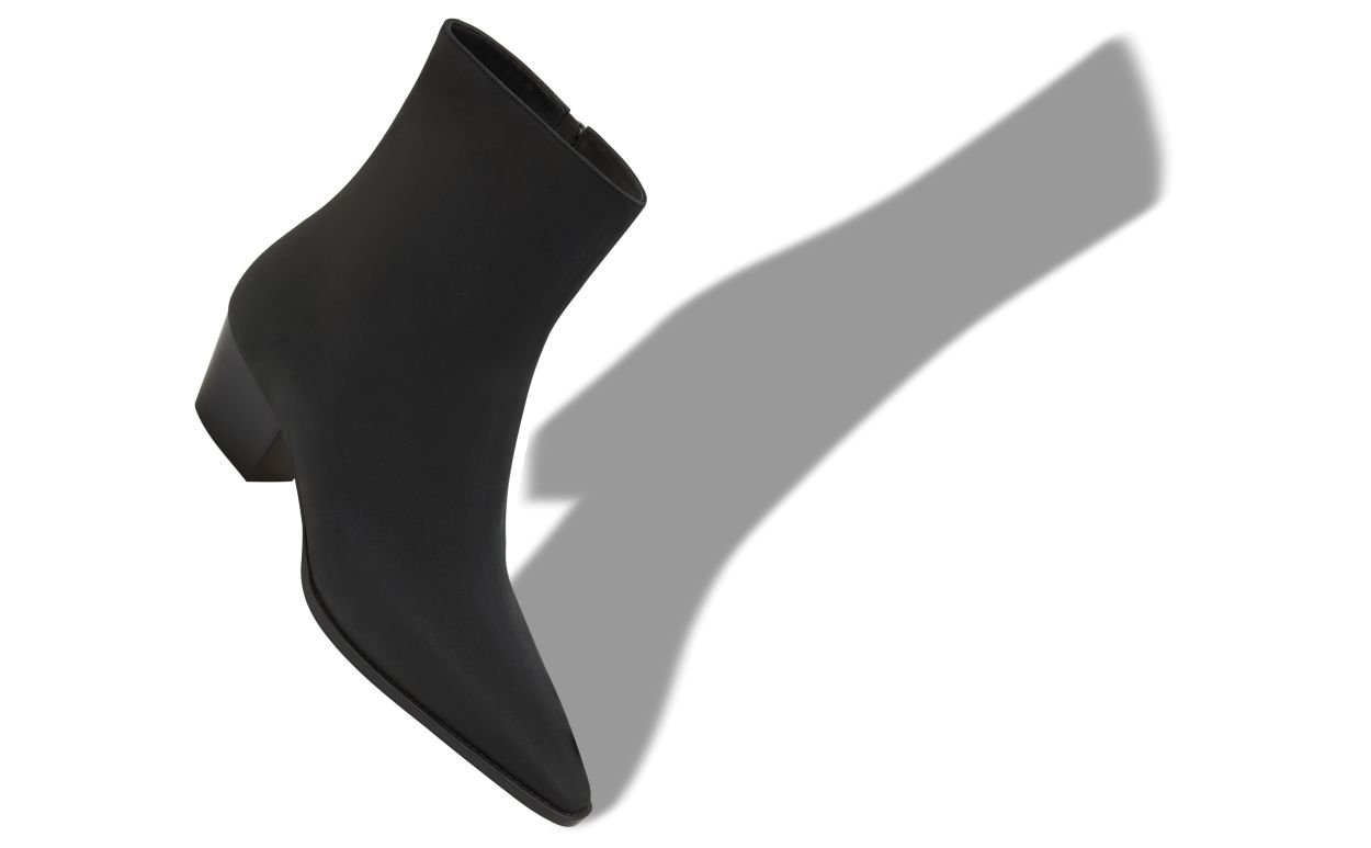 Botas de Cano Médio em Nubuck Preto