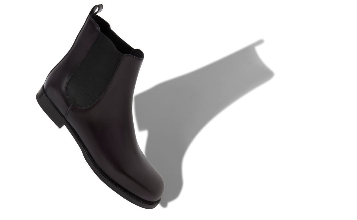 Botas Chelsea de Couro de Novilho Preto
