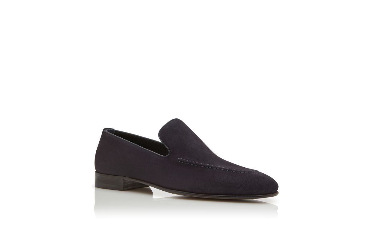 Mocassins de Camurça Azul-Marinho