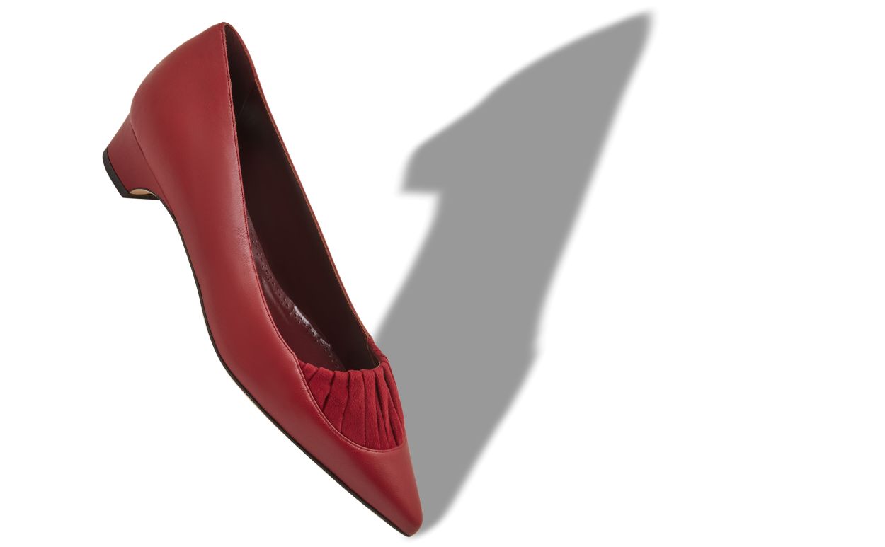 Sapatilhas de Couro Nappa Vermelho